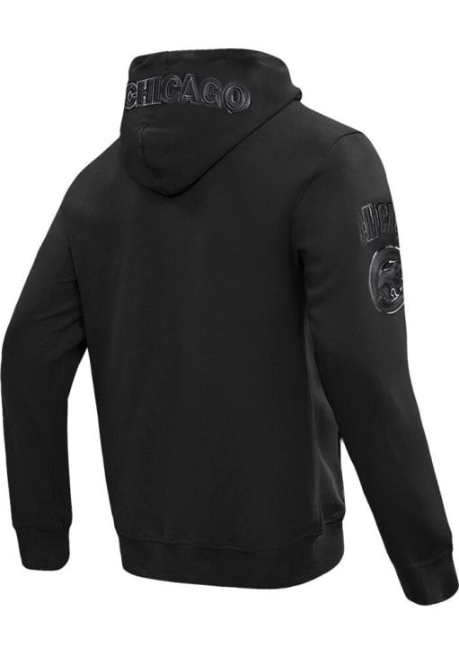 Pro Standard Chicago Cubs Mens BLACK Triple Black Zip - 98510274