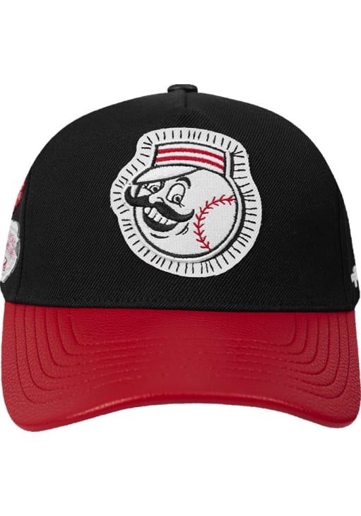 Pro Standard Cincinnati Reds BLACK DIY Pick Stitch Leather Front