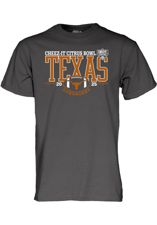 Blue 84 Texas Longhorns CHARCOAL 2025 Citrus Bowl Short Sleeve T