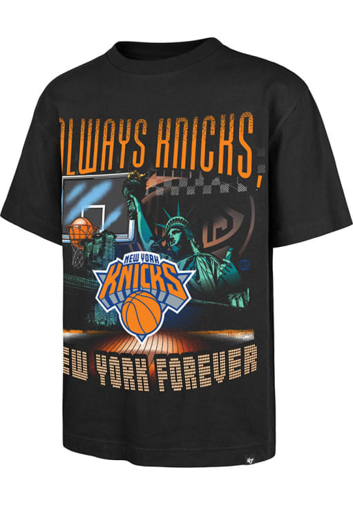47 New York Knicks BLACK Regional Franklin Short Sleeve Fashion T