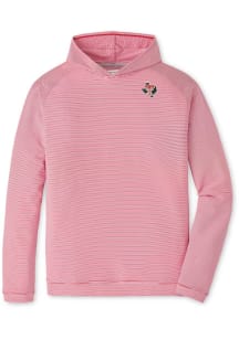 Peter Millar Texas Tech Red Raiders Mens Red Pine Sugar Stripe Long Sleeve Hoodie
