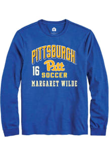 Margaret Wilde Pitt Panthers Blue NIL Arch Logo Long Sleeve Player T Shirt