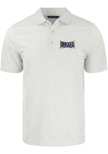 Cutter and Buck Drexel Dragons Mens White Eco Symmetry Short Sleeve Polo