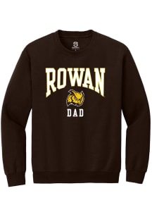 Summit Sportswear Rowan University Mens Brown Dad Long Sleeve Crew Sweatshirt