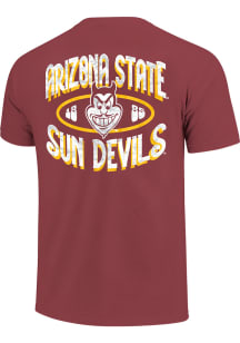 Arizona State Sun Devils Maroon Marquee Doubhe Arch Short Sleeve T Shirt