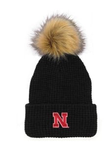 LogoFit Nebraska Cornhuskers Black Belgian Womens Knit Hat