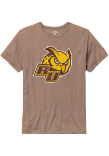 Rowan University Khaki Initial Logo Short Sleeve Fashion T Shirt