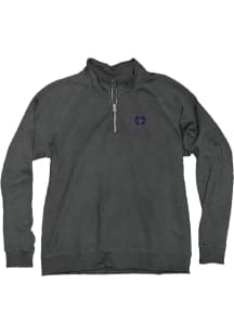 Blue 84 Central Arkansas Bears Womens Charcoal Sanded Fleece Qtr Zip