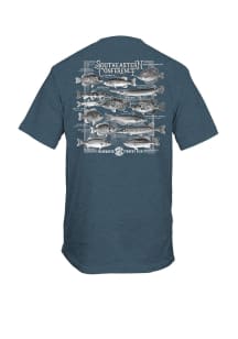 SEC Navy Blue Trophy Fish Design Short Sleeve T Shirt