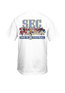 SEC Youth White Illustration Short Sleeve T-Shirt