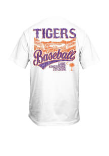 Clemson Tigers White Baseball Stadium Short Sleeve T Shirt