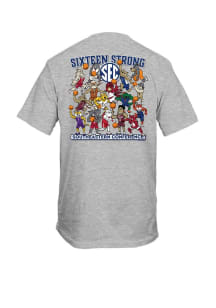 SEC Grey Basketball Illustration Short Sleeve T Shirt