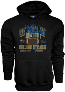 Blue 84 Pitt Panthers Mens Black Football vs Notre Dame Fighting Irish Long Sleeve Hoodie