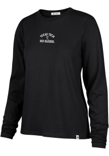 47 Texas Tech Red Raiders Womens Black Spirited Arch LS Tee