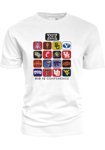Blue 84 Big 12 White All Team Icons Short Sleeve T Shirt