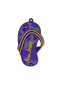 New Jersey Flip Flop Keychain - Purple