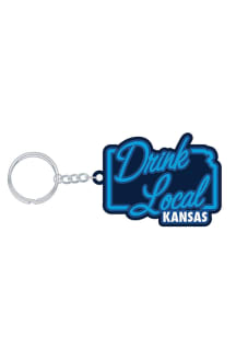 Kansas Drink Local Keychain - Blue