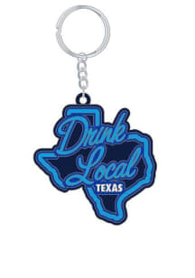 Texas Drink Local Keychain - Blue