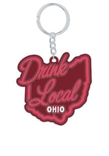 Ohio Drink Local Keychain - Red