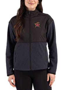 Cutter and Buck Maryland Terrapins Womens Black Hunts Point Eco Light Weight Jacket