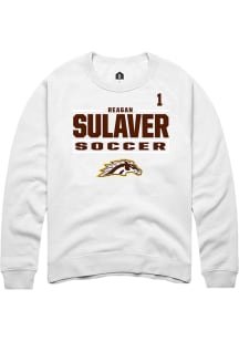 Reagan Sulaver Western Michigan Broncos Mens White NIL Stacked Box Player Crew