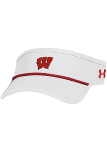 Under Armour Wisconsin Badgers Mens White Sideline Drive Rope Adjustable Visor