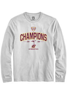 Summit Sportswear Central Michigan Chippewas White MAC 2026 Gymnastics Champions Long Sleeve T Shi..