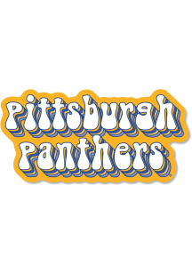 Pitt Panthers 2" Bubble Text Dizzler Stickers - Blue