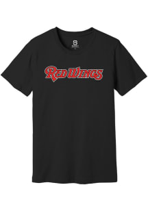 Summit Sportswear Rochester Red Wings Black Alt Logo Wordmark Short Sleeve T Shirt