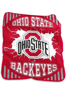 Ohio State Buckeyes Lightning Raschel Throw Blanket - Red