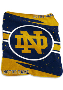 Notre Dame Fighting Irish Circle Raschel Throw Blanket - Blue