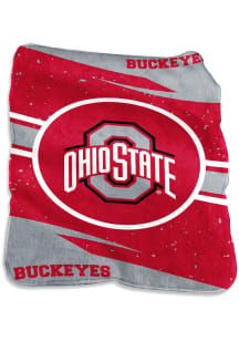 Ohio State Buckeyes Circle Raschel Throw Blanket - Red
