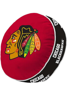 Chicago Blackhawks Puff Pillow Throw Pillow - Black