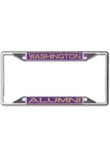 Washington Huskies Alumni Printed Metal License Plate Frame - Purple