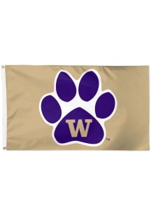 Washington Huskies Alt Logo Deluxe Silk Screen Grommet Flag - Purple