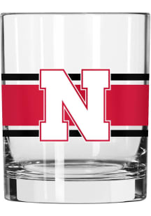Nebraska Cornhuskers 14oz Stripe Rock Glass - Red