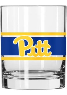 Pitt Panthers 14oz Stripe Rock Glass - Gold