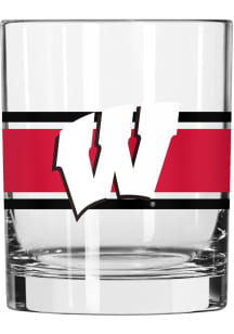 Wisconsin Badgers 14oz Stripe Rock Glass - Cardinal