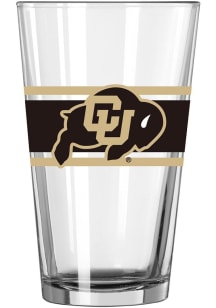 Colorado Buffaloes 16oz Stripe Pint Glass - Silver
