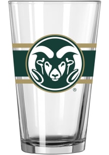 Colorado State Rams 16oz Stripe Pint Glass - Green