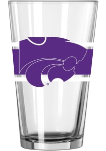 K-State Wildcats 16oz Stripe Pint Glass - Purple