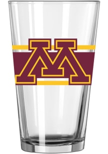Minnesota Golden Gophers 16oz Stripe Pint Glass - Maroon