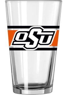 Oklahoma State Cowboys 16oz Stripe Pint Glass - Orange