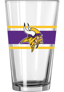 Minnesota Vikings 16oz Stripe Pint Glass - Purple