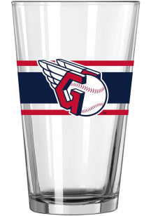 Cleveland Guardians 16oz Stripe Pint Glass - Navy Blue