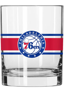 Philadelphia 76ers 14oz Stripe Rock Glass - Red