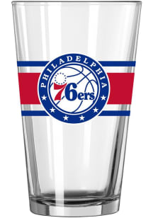 Philadelphia 76ers 16oz Stripe Pint Glass - Red