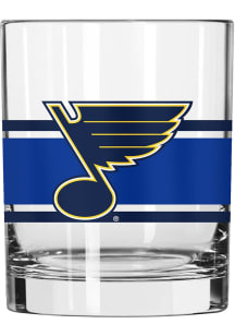 St Louis Blues 14oz Stripe Rock Glass - Blue