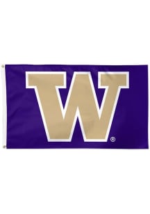 Washington Huskies 3x5 Silk Screen Grommet Flag - Purple