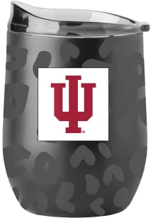 Indiana Hoosiers 16oz Leopard Powder Coat Stainless Steel Stemless - Black